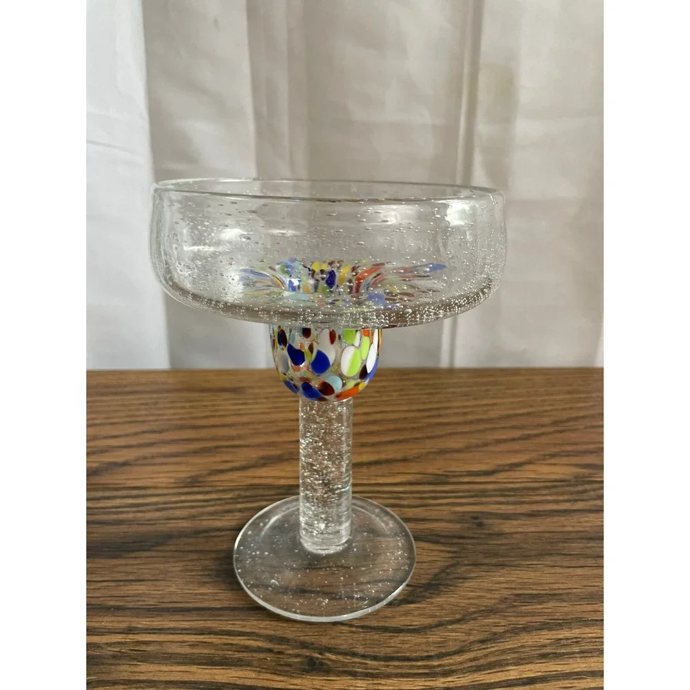 Set of 2 Beautiful Baha Confetti Marquerita‎ Glasses